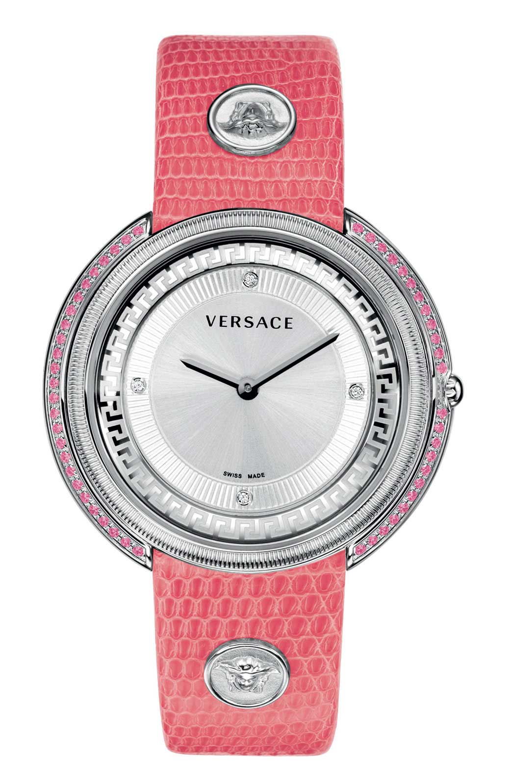 Versace QUARTZ watch 762 STEEL PINK LIZARD